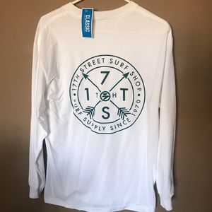 White Long Sleeve 17th Street Street Tee
